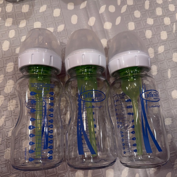 Dr. Brown's Other - Dr. Brown's Clear missing Green Vent Baby Bottle - 3 Pack